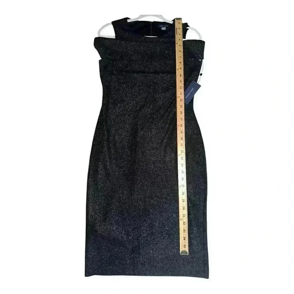 Tommy Hilfiger Black Cold Shoulder Sheath Dress, Size 6 - Picture 7 of 7